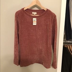 Chenille mauve sweater. New with tags.